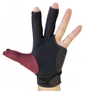 2019 Champion Cut 3 finger Pool Cue Stick Glove- Left hand Predator( Wine)